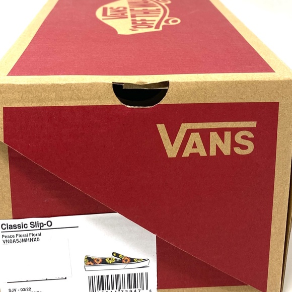 VANS Classic Slip On Low Top Floral Black Women Canvas Size Sneakers VN0A5JMHNX0 - Picture 11 of 12